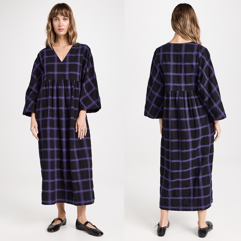 NWT MARA HOFFMAN Aviva Dress Size XS (fits small) Shift Hemp Maxi with pockets